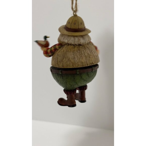 Vintage Hunter Santa Christmas Ornament With Duck & Binoculars - Picture 9 of 15
